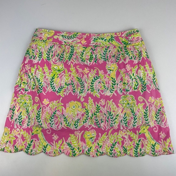 Lilly Pulitzer Pants - Vintage Lilly Pulitzer Womens Size 6 Scallop Hem Skort Jungle Animal Print *Read